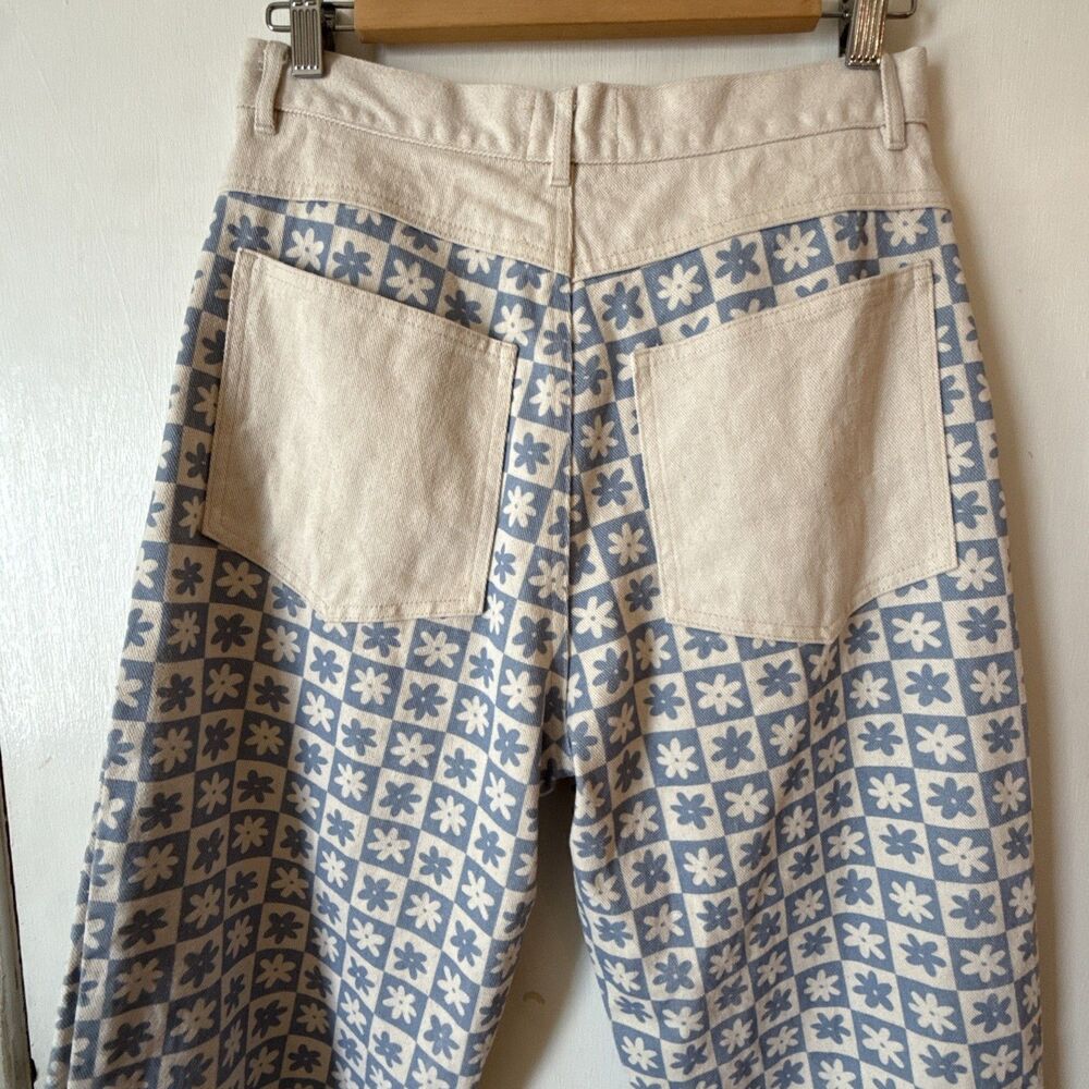 Lisa Says Gah Jeans Retro Geo Floral High Waisted Straight Denim | Women's 32 - Picture 6 of 10